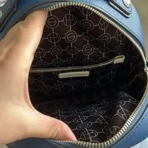 Henri Bendel blue leather backpack/ necklace set henri bendel | Bags | Henri Bendel Blue Leather Backpack  main image 3